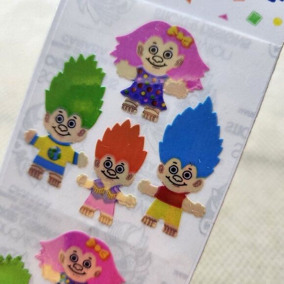 New Sandylion Stickers Vintage 1990 Y2K Mother Of Pearl MOP Trolls Sealed NOS - Picture 5 of 6